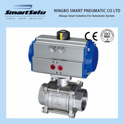 Different Sizes Pneumatic Threaded Ball Valve